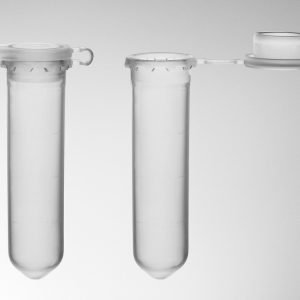 Test tube PP, 2ml, flat cap, round bottom, transparent, machine-sterile, 5000 pcs.