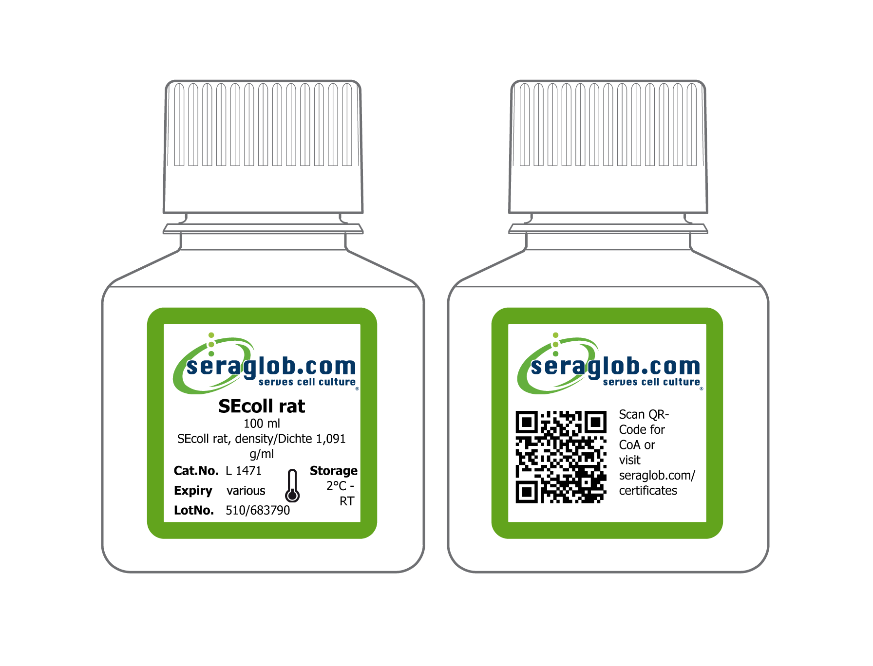 SEcoll rat, density 1,091 g/ml, 100 ml