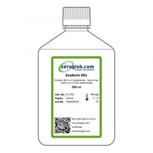 EvoSerin 801 w: 6 Supplements - Serum-free medium for human Keratinocytes, 500 ml