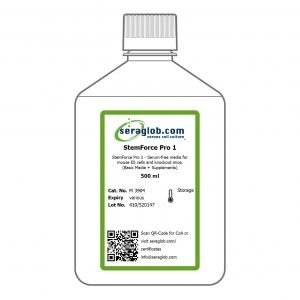 StemForce Pro 1 - Serum-free media for mouse ES cells and knockout mice, (Basic Media + Supplements), 500 ml