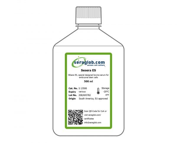 SEsera ES, special designed bovine serum for embryonal stem cells, 500 ml