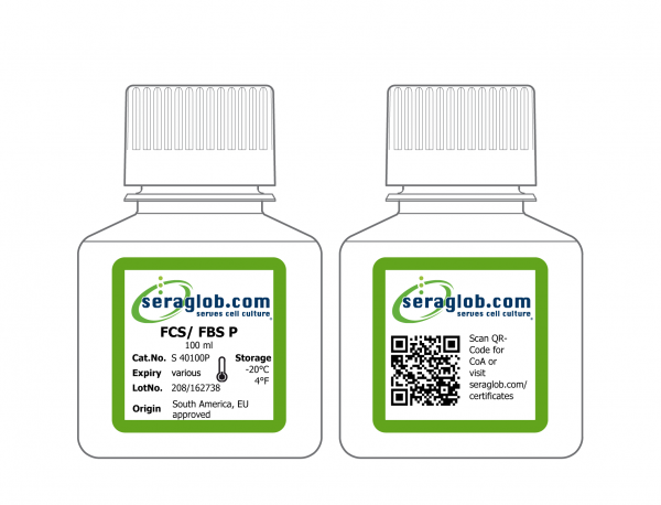 Fetal bovine serum, South America, Premium Virus and mycoplasma tested, 100 ml